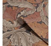 William Morris Gallery Collection Burnt Orange Acanthus Smooth Wallpaper
