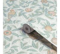 William Morris Gallery Collection Duck Egg Bird & Pomegranate Smooth Wallpaper