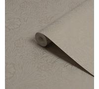William Morris Gallery Collection Fibrous Neutral Marigold Metallic Effect Smooth Wallpaper