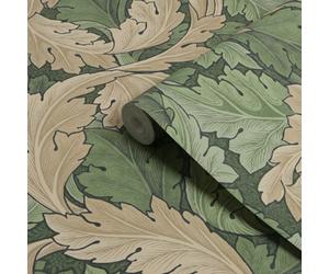 William Morris Gallery Collection Green Acanthus Smooth Wallpaper