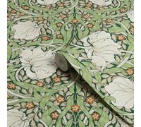 William Morris Gallery Collection Green Pimpernel Smooth Wallpaper