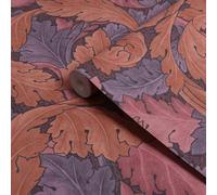 William Morris Gallery Collection Plum Acanthus Smooth Wallpaper