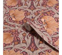 William Morris at Home Pimpernel Plum Wallpaper | Paste The Wall | Purple Floral | Eco-Friendly
