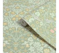 William Morris Gallery Collection Sage Blackthorn Smooth Wallpaper