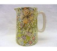 William Morris Golden Lilly Half Pint jug Made by Heron Cross Pottery