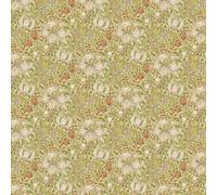 William Morris Golden Lily Cotton Panama Digital Fabric Floral Upholstery (Sold Per Half Metre) (Cornsilk)
