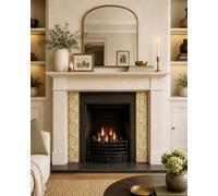 William Morris Golden Lily Decorative Floral 5 Tiles (75 cm x 15 cm) Arts and Crafts Style Botanical Pattern Fireplace Backsplash Walls Hand Decorated in UK