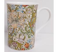 William Morris Golden Lily Mugs Set of 2 Bone China 300 ml Windsor Lilies Floral Cups Hand Decorated UK