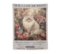 William Morris Granny Cat Flower Plant Art Poster Funny Tapestry Wall Art Print Gift Picture Painting Artwork Bedroom Home Decor 30"x40"