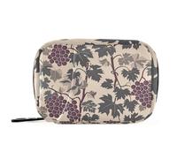 William Morris Grape Purple aid Bag with Detachable Compartments Portable Day Pill Organizer