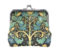 William Morris Green Life Tree Fashion Women's Small Leather Coin Purse Convenient Makeup pouching Period Bag for Men Women Travel de tela para mujer