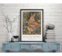 William Morris Hare, Rabbit Print, William Morris Exhibition Print, William Morris Poster, Vintage Wall Art, Textiles Art, Vintage Poster (114c) A2