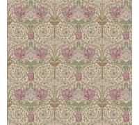 William Morris Honeysuckle Cotton Panama Digital Fabric Floral Upholstery (Sold Per Half Metre) (Rose)