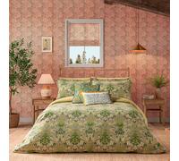 Morris & Co Hyacinth Duvet Cover Set Super King Size Sage & Citrus