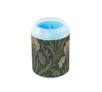 William Morris Iris Pattern Portable Paw Washer Soft Silicone Bristles Feet Cleaning Machine for Small Medium Large Breed Dogs, Cats