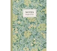 William Morris Jasmine Pattern Notebook: A5 Lined Notebook | Arts and Crafts Inspired Stationery