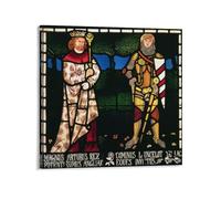 William Morris - King Arthur And Sir Lancelot 1862 Posters Wall Art Painting Canvas Prints Decor Poster Artworks 28x28inch(70x70cm