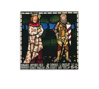 William Morris - King Arthur And Sir Lancelot 1862 Print Photo Art Painting Canvas Poster Home Modern Decor Posters 16x16inch(40x4