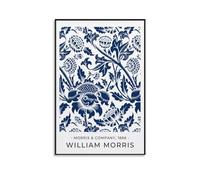 William Morris Larkspur in Blue Wall Art Print Botanical Pattern Decor Poster Canvas Wall Art Poster Decorative Modern Home Print Picture Artworks Posters 12x18inch(30x45cm)