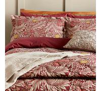 William Morris Larkspur Kingsize Duvet Cover Set, Crimson Red