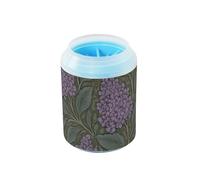 William Morris Lilac Pattern Portable Pet Foot Cleaner Soft Silicone Bristles Essential For All Pets Owners for Small Medium Dogs and Cats
