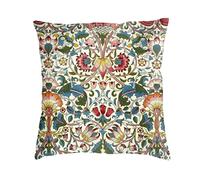 William Morris Lodden 11 Decorative Throw Pillow Covers Soft Velvet Throw Pillowcases Home Decor Living Room Cushion Cover for Bed Couch Car 18x18 Inch