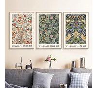William Morris Museum Exhibition Posters Canvas Painting Gallery Wall Art Prints Vintage Pictures Living Room Home Decor 40 x 60 cm 3 Pieces Frameless