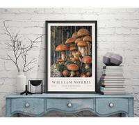 William Morris Mushrooms Print, William Morris Exhibition Print, William Morris Poster, Vintage Wall Art, Textiles Art, Vintage Poster (466c) A2