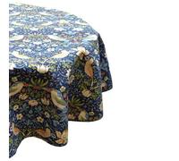 William Morris Navy Strawberry Acrylic 132X178Cm Tablecloth