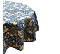 William Morris Navy Strawberry Fabric 132X178Cm Tablecloth