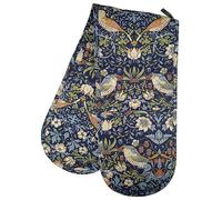William Morris Navy Strawberry Thief Double Oven Glove Navy