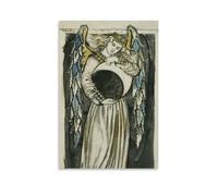 William Morris - Night Angel Holding A Waning Moon Artworks Canvas Poster Wall Art Prints Home Modern Decor 12x18inch(30x45cm)