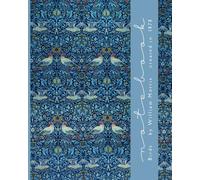 William Morris Notebook: Vintage Design College Ruled Blue Birds College Ruled 8x10 120 Lined Pages