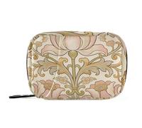 William Morris Pink Lily Medicine Bag with Detachable Compartments Convenient Day Pill Organizer