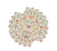 William Morris Placemats Set of 6, Strawberry Thieves Heat Resistant Non-Slip Washable Placemats for Kitchen Dining Party Indoor Outdoor, 12x18 Inches