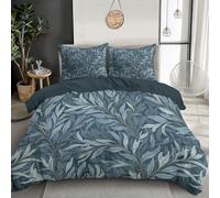 William Morris Plant Duvet Cover Willow Plant Striped Bedding Set Blue Gray Art Comforter Cover For Kids Adults,Bedding Set Room Decor Pillow Cases King Bedspread Cover 3Pcs
