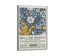 William Morris Posters Navy Blue Flower Canvas Painting William Morris Prints Canvas Wall Art Poster Decorative Modern Home Print Picture Artworks Posters 12x18inch(30x45cm)