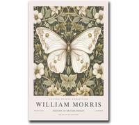 William Morris Posters Vintage Wall Art Butterfly Canvas Painting William Morris Exhibition Prints For Living Room Decor Picture 40x60cm No Frame