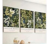 William Morris Posters Wall Art Set of 3,Vintage Botanical Floral Prints Flower Market Painting Pictures for Bedroom/ Bathroom Unframed Set of 3 Vintage Floral Wall Posters,20*30 cm, 30*40,40*50cm