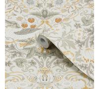 William Morris Powdered Neutral Strawberry Thief Smooth Wallpaper