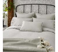 William Morris Pure Linen Cotton Double Duvet Cover, Silver