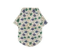 William Morris Purple Green Flowers Pattern Summer Pet Dog Shirt Button Up Lightweight and Breathable Pet Shirts Doggy Sweatshirt Puppy Kitten Perfect for Everyday Wear, and Photoshoots 3XL