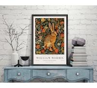 William Morris Rabbit, Hare Print, William Morris Exhibition Print, William Morris Poster, Vintage Wall Art, Textiles Art, Vintage Poster (256c) A2