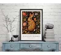 William Morris Rabbit, Hare Print, William Morris Exhibition Print, William Morris Poster, Vintage Wall Art, Textiles Art, Vintage Poster (181c) A2