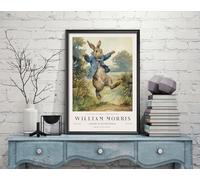 William Morris Rabbit, Hare Print, William Morris Exhibition Print, William Morris Poster, Vintage Wall Art, Textiles Art, Vintage Poster (132c) A2