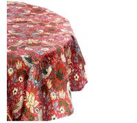WILLIAM MORRIS Strawberry Thief Red 132cm Circular Acrylic/Pvc Tablecloth