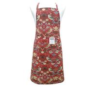 William Morris Strawberry Thief Apron Red, Red