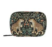 William Morris S Design Leopard Medical Bag with Detachable Compartments Convenient Medicine Pill Organizer
