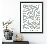 William Morris Sage Green Willow Art Print / Black Frame / SIZE: A3 ARTZE Pale Green A2