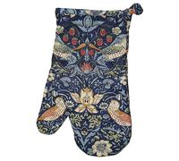 William Morris Set of 2 Navy Strawberry Thief Single Oven Mitts Navy